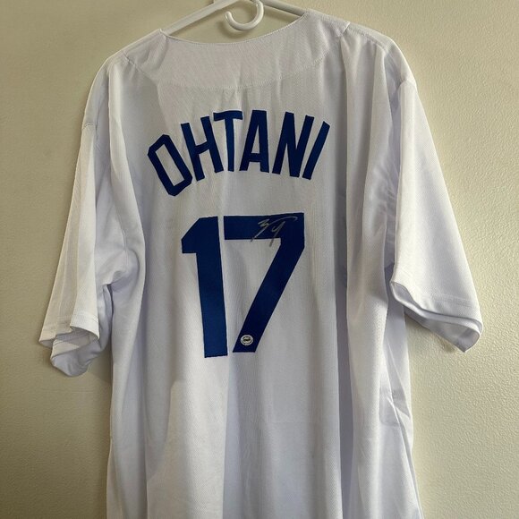 Shohei Ohtani signed Los Angeles LA Dodgers autographed custom jersey COA XL 813